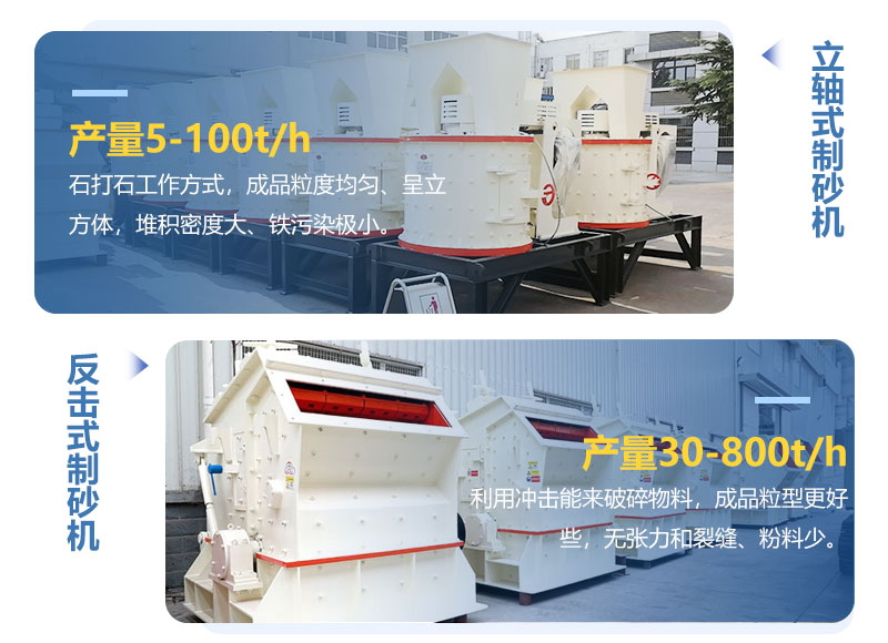 立軸式制砂機(jī)和反擊式制砂機(jī)哪種粒型好？區(qū)別介紹