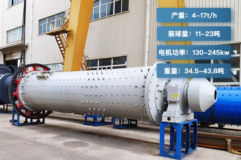 183球磨機一小時產(chǎn)量多少噸？有多重？各參數(shù)介紹