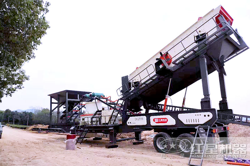 可移動(dòng)煤矸石制砂機(jī)多少錢一套？山西現(xiàn)場(chǎng)視頻展示