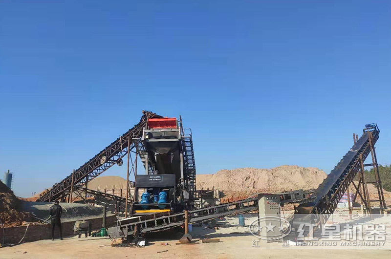 買8小時產(chǎn)300立方的礦山用石頭沙子混合制沙機？來紅星礦石機械廠可一站購齊